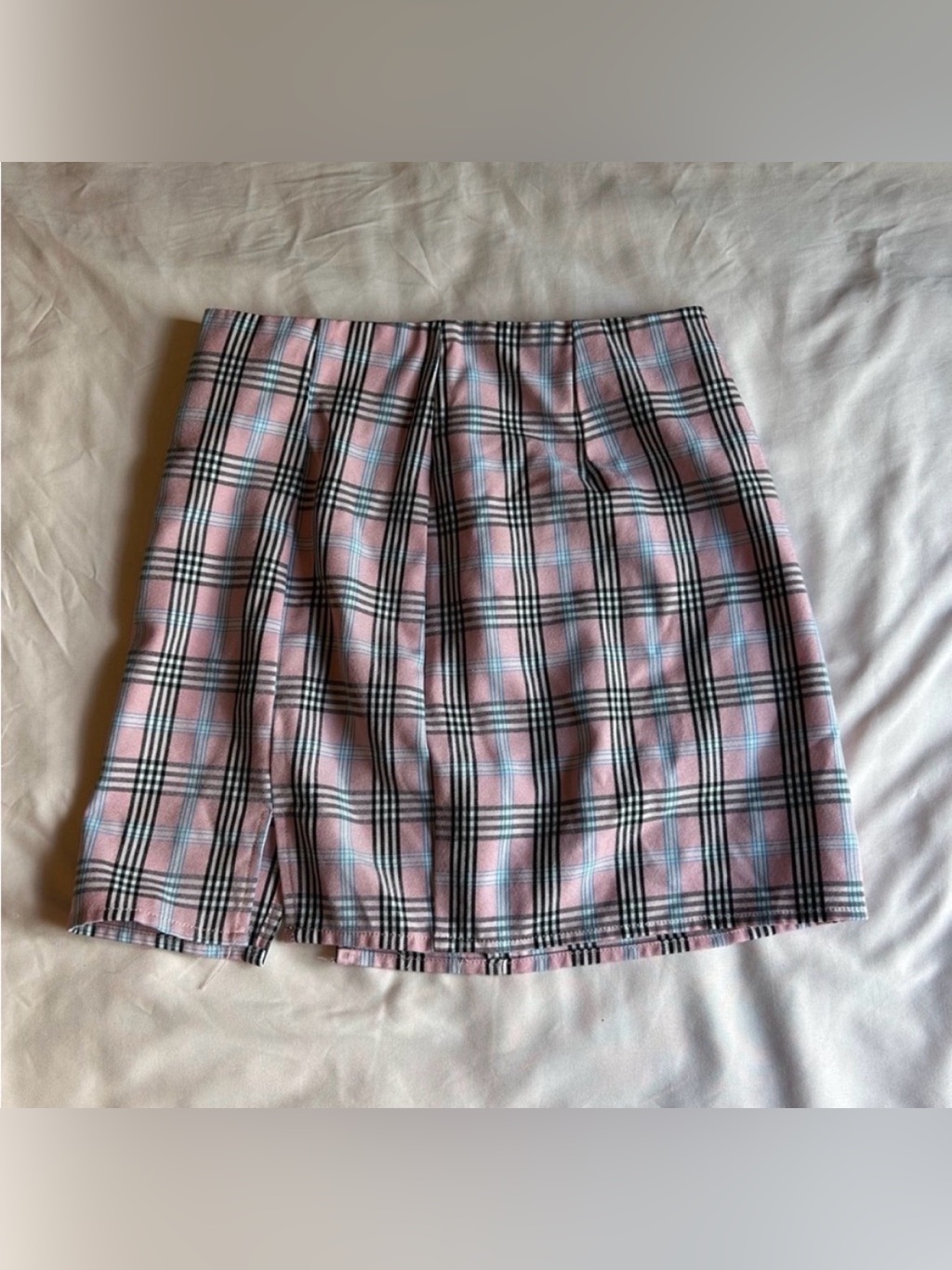 Shein Pink Plaid Mini Skirt - Size Xs